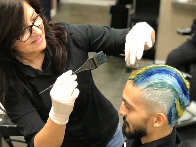 Coloring Hair Blue Yellow
